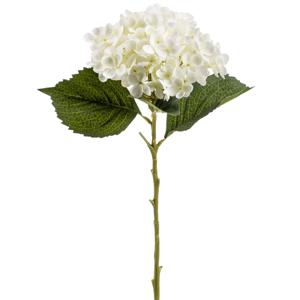 Kunstbloem Hortensia tak - Annabelle - 52 cm - creme - Kunst zijdebloem - Hydrangea   -