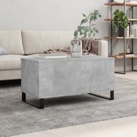 Salontafel 90x44,5x45 cm bewerkt hout betongrijs Salontafel 90x44,5x45 cm bewerkt hout betongrijs