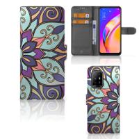 OPPO Reno5 Z | A94 5G Hoesje Purple Flower OPPO Reno5 Z | A94 5G Hoesje Purple Flower