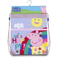 Peppa Pig gymtas/rugzak/rugtas voor kinderen - lila - polyester - 42 x 30 cm   -