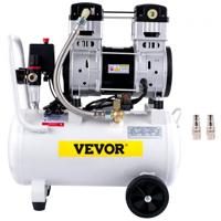 VEVOR Stille Compressor Compressor Tank 30L Olievrije Compressor Luchtcompressor 1100W Draagbare Luchttank Gemaakt van Gelegeerd Staal met Druk Meter