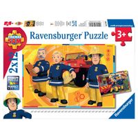Ravensburger puzzel Brandweerman Sam aan het werk - 2 x 12 stukjes - thumbnail