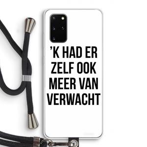 Meer verwacht: Samsung Galaxy S20 Plus Transparant Hoesje met koord