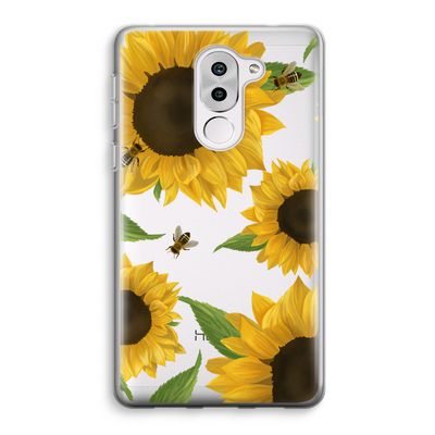 Sunflower and bees: Honor 6X Transparant Hoesje