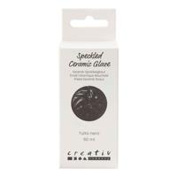 Creativ Company Gespikkeld keramiek glazuur 999-1060 c dekkend tutto nero - 60ml
