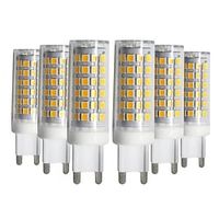 6pcs g9 9w 76led 2835smd maïs led lamp warm koel natuurlijk wit ac110-240v 75w halogeenlamp equivalent 750lm non flicker Lightinthebox