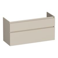 Brauer Delight - Onderkast - 120 cm - met 2 Softclose Lades Greeploos en 2 Sifon Uitsparingen - Mat Beige