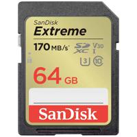 SanDisk Extreme SDXC-kaart 64 GB Class 10 UHS-I Schokbestendig, Waterdicht - thumbnail