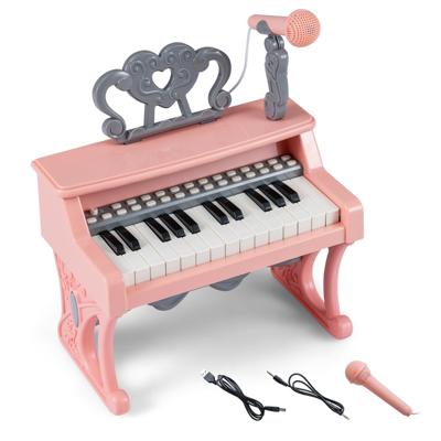 Mini-keyboard Voor Kinderen 25-toetsen Kinderpiano Elektronische Piano Met Muziekstandaard En Microfoon