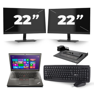 Lenovo ThinkPad X250 - Intel Core i7-5e Generatie - 12 inch - 8GB RAM - 256GB SSD - Windows 11 + 2x 22 inch Monitor