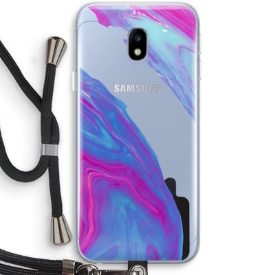 Zweverige regenboog: Samsung Galaxy J3 (2017) Transparant Hoesje met koord