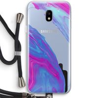 Zweverige regenboog: Samsung Galaxy J3 (2017) Transparant Hoesje met koord