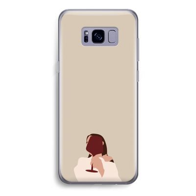 I drink wine: Samsung Galaxy S8 Transparant Hoesje