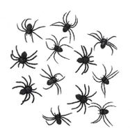 Halloween spinnen zwart 12st - Glopoll Trading