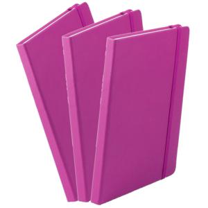 Luxe schriften/notitieboekje met elastiek - A5 - roze - 5x blanco paginas - opschrijfboekjes