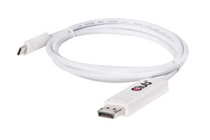 club3D CAC-1517 DisplayPort-kabel USB-C / DisplayPort Adapterkabel USB-C stekker, DisplayPort-stekker 1.20 m Wit