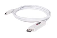 club3D CAC-1517 DisplayPort-kabel USB-C / DisplayPort Adapterkabel USB-C stekker, DisplayPort-stekker 1.20 m Wit - thumbnail