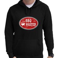 BBQ master cadeau hoodie zwart voor heren - thumbnail