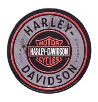 Harley-Davidson Bar & Shield Tinnen Bord Met Reliëf - 30 cm ø LAATSTE STUKS