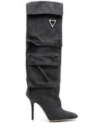 The Attico bottes Sienna 105 mm en jean - Gris - thumbnail