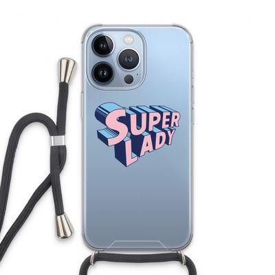 Superlady: iPhone 13 Pro Transparant Hoesje met koord