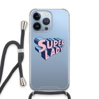 Superlady: iPhone 13 Pro Transparant Hoesje met koord