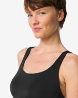 HEMA Voorgevormde sportbh zonder beugel medium support zwart (zwart) - thumbnail