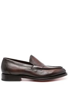 Santoni mocassins en cuir - Marron