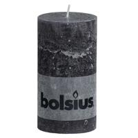 Bolsius Rustieke Stompkaars 13x6,8 cm Antraciet