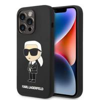 iPhone 15 Pro Max Karl Lagerfeld Ikonik siliconen hoesje - Zwart