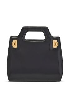 Ferragamo mini Wanda calf leather tote bag - Noir