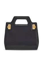 Ferragamo mini Wanda calf leather tote bag - Noir