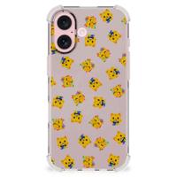 Doorzichtige Silicone Hoesje voor iPhone 16 Katten Emojis