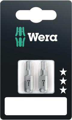 Wera 840/1 Z Zeskant Bits SB, 4 x 25 mm, 2-delig - 05073053001