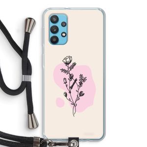 Roses are red: Samsung Galaxy A32 4G Transparant Hoesje met koord