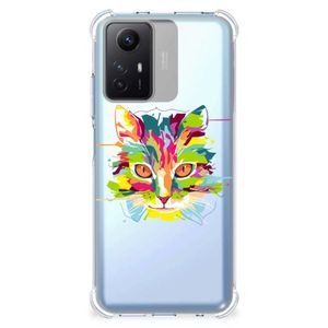 Xiaomi Redmi Note 12s Stevig Bumper Hoesje Cat Color