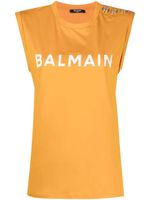 Balmain t-shirt à mancherons - Orange