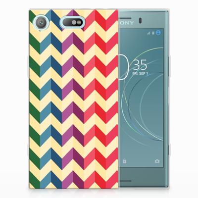 Sony Xperia XZ1 Compact | TPU bumper | Zigzag Multi Color Sony Xperia XZ1 Compact | TPU bumper | Zigzag Multi Color