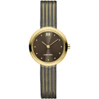Danish Design IV66Q1210 Horloge Julia Mesh staal goudkleurig-grijs 28 mm - thumbnail