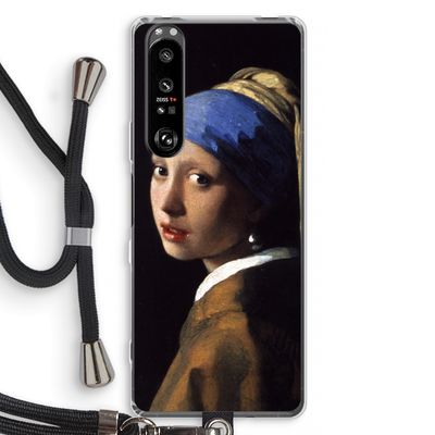 The Pearl Earring: Sony Xperia 1 III Transparant Hoesje met koord