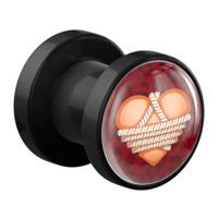 Tunnel met Heart "Erotica" Design Acryl Tunnels & Plugs - thumbnail