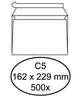 Envelop Hermes bank C5 162x229mm zelfklevend met strip wit - thumbnail