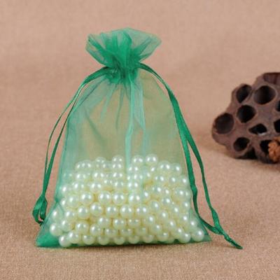 100 PCS geschenk zakken sieraden organza zakje bruiloft verjaardag partij drawable zakjes Gift Bag grootte: 10x15cm (zwart groen)