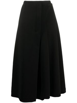Marni jupe mi-longue plissée à design asymétrique - Noir