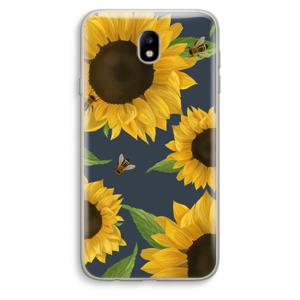 Sunflower and bees: Samsung Galaxy J7 (2017) Transparant Hoesje