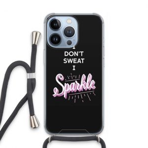 Sparkle quote: iPhone 13 Pro Transparant Hoesje met koord