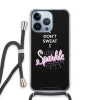 Sparkle quote: iPhone 13 Pro Transparant Hoesje met koord