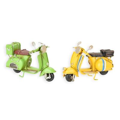 A PAIR OF TIN SCOOTER MODELS