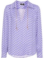 Elisabetta Franchi blouse à logo imprimé - Violet