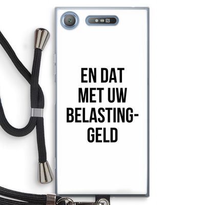 Belastinggeld: Sony Xperia XZ1 Transparant Hoesje met koord